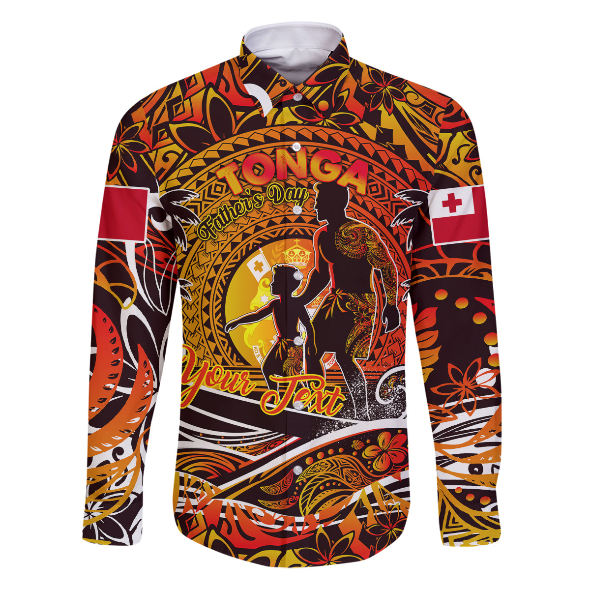 Father's Day Tonga Family Matching Puletasi and Hawaiian Shirt Special Dad Polynesia Paradise