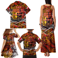 Father's Day Tonga Family Matching Tank Maxi Dress and Hawaiian Shirt Special Dad Polynesia Paradise