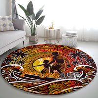Father's Day Tonga Round Carpet Special Dad Polynesia Paradise DT02 - Polynesian Pride