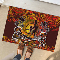 Father's Day Tonga Rubber Doormat Special Dad Polynesia Paradise