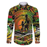 Father's Day Vanuatu Family Matching Long Sleeve Bodycon Dress and Hawaiian Shirt Special Dad Polynesia Paradise DT02 Dad's Shirt - Long Sleeve Art - Polynesian Pride