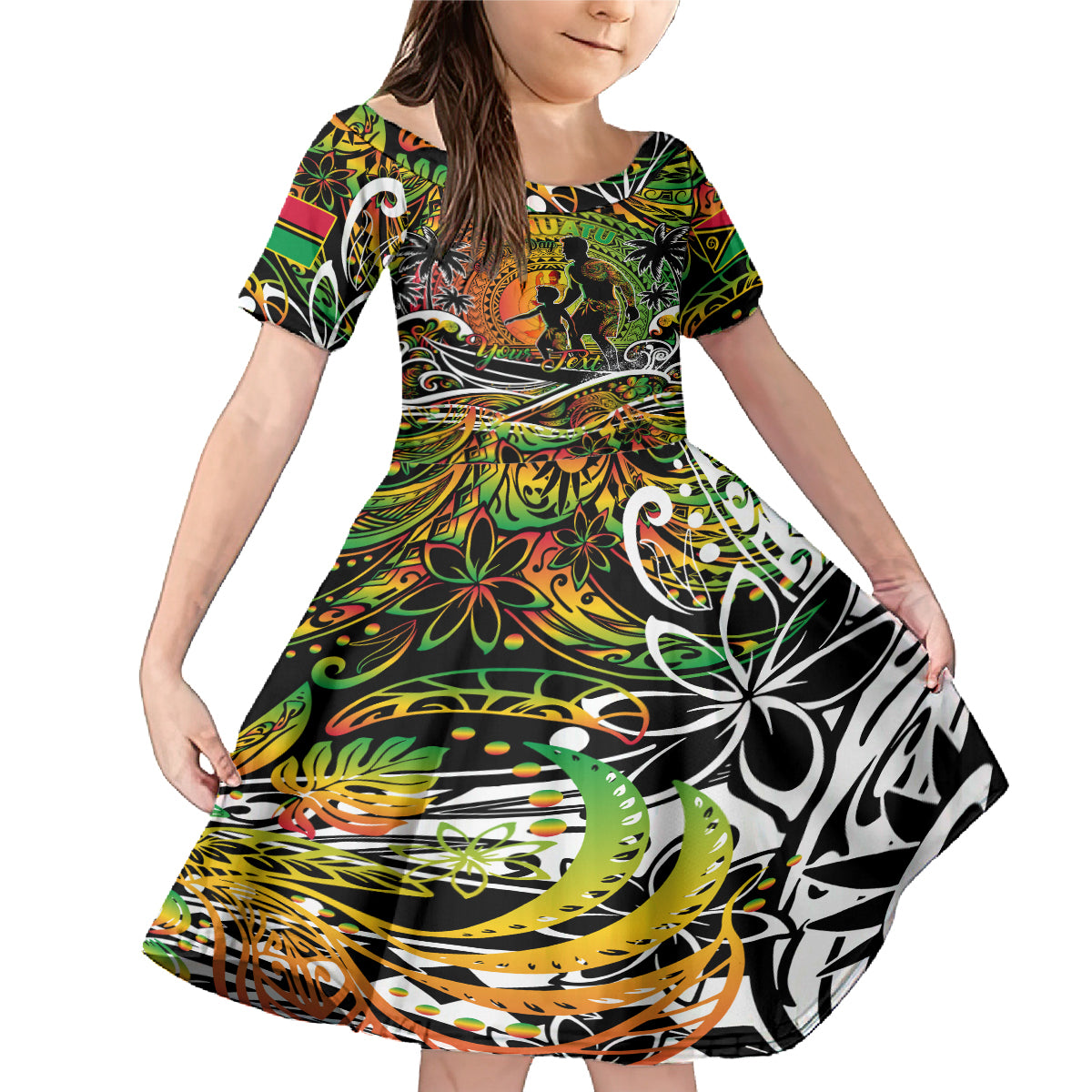 Father's Day Vanuatu Family Matching Mermaid Dress and Hawaiian Shirt Special Dad Polynesia Paradise