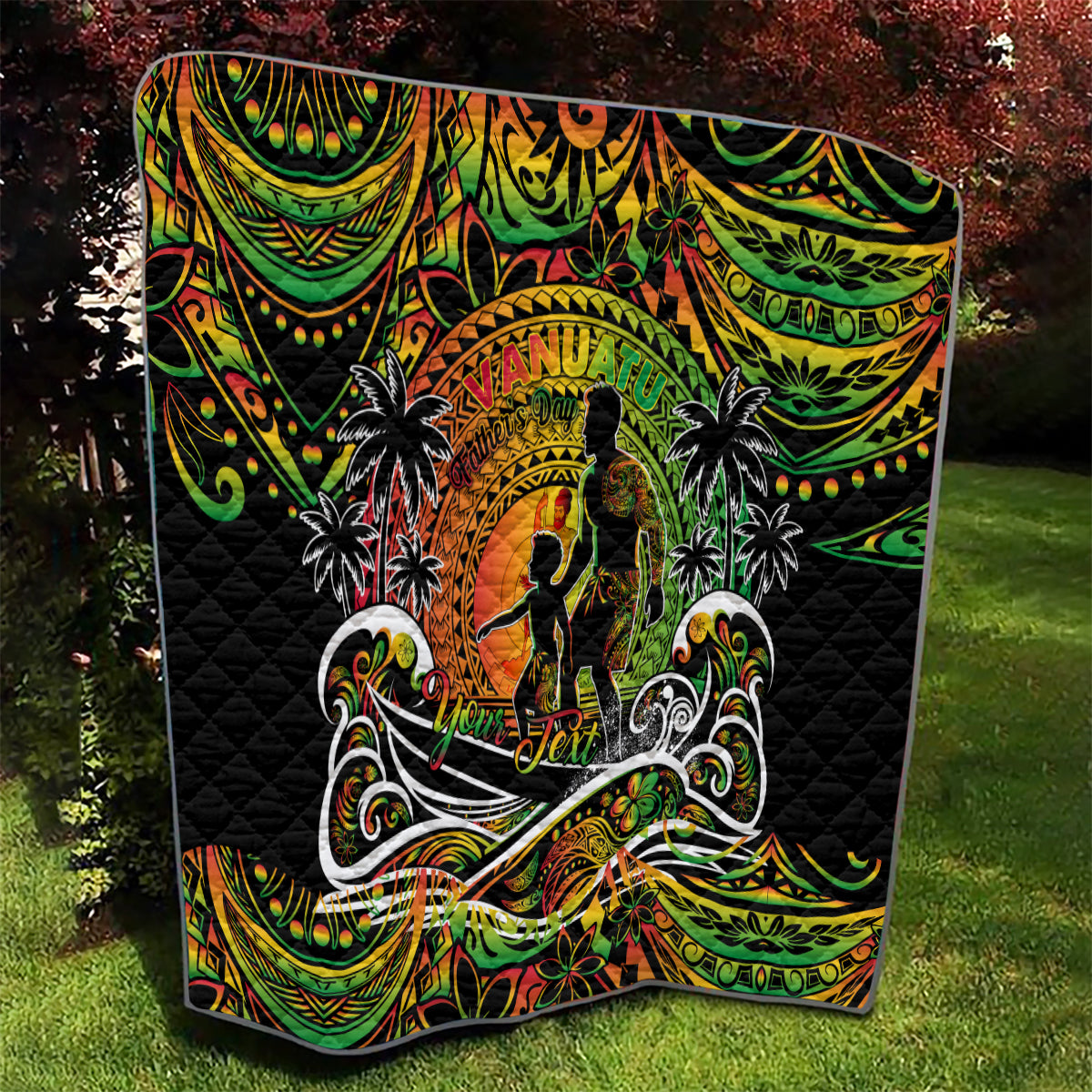 Father's Day Vanuatu Quilt Special Dad Polynesia Paradise DT02 - Polynesian Pride
