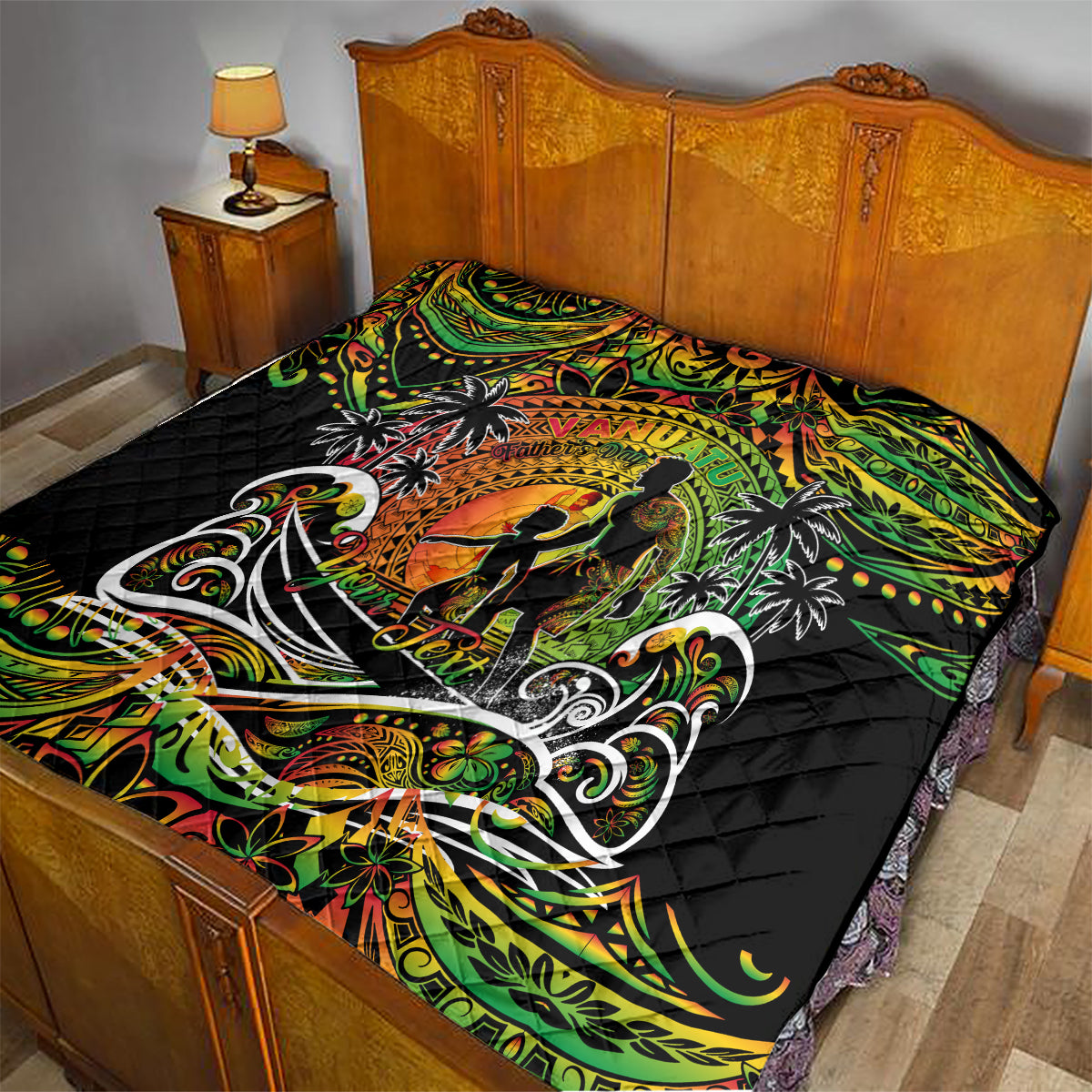 Father's Day Vanuatu Quilt Special Dad Polynesia Paradise DT02 - Polynesian Pride