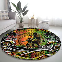 Father's Day Vanuatu Round Carpet Special Dad Polynesia Paradise DT02 - Polynesian Pride