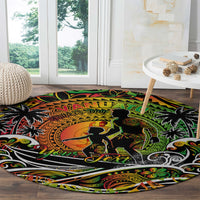Father's Day Vanuatu Round Carpet Special Dad Polynesia Paradise DT02 - Polynesian Pride