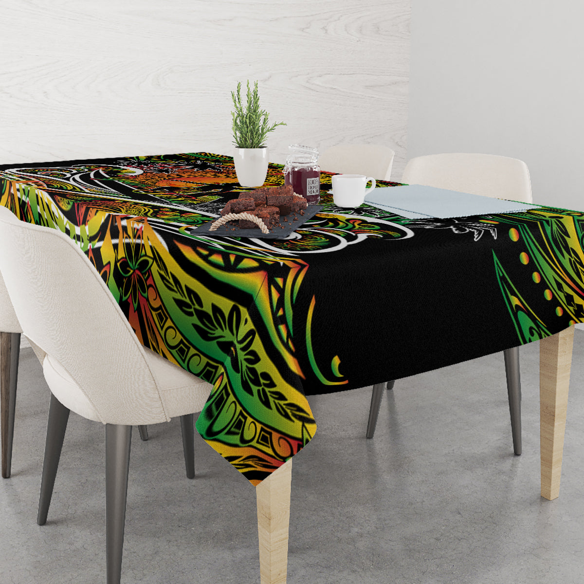 Father's Day Vanuatu Tablecloth Special Dad Polynesia Paradise