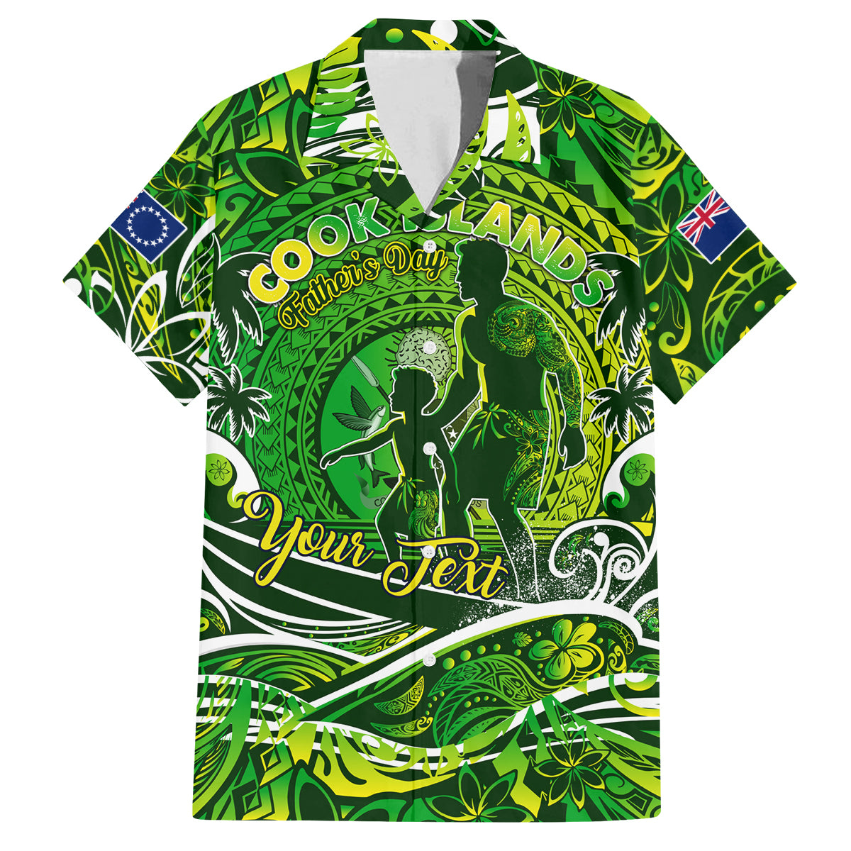 Father's Day Cook Islands Family Matching Puletasi and Hawaiian Shirt Special Dad Polynesia Paradise