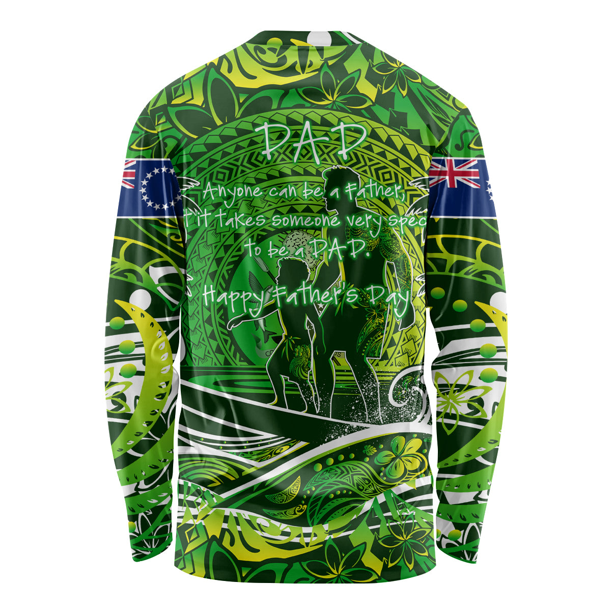 Father's Day Cook Islands Long Sleeve Shirt Special Dad Polynesia Paradise