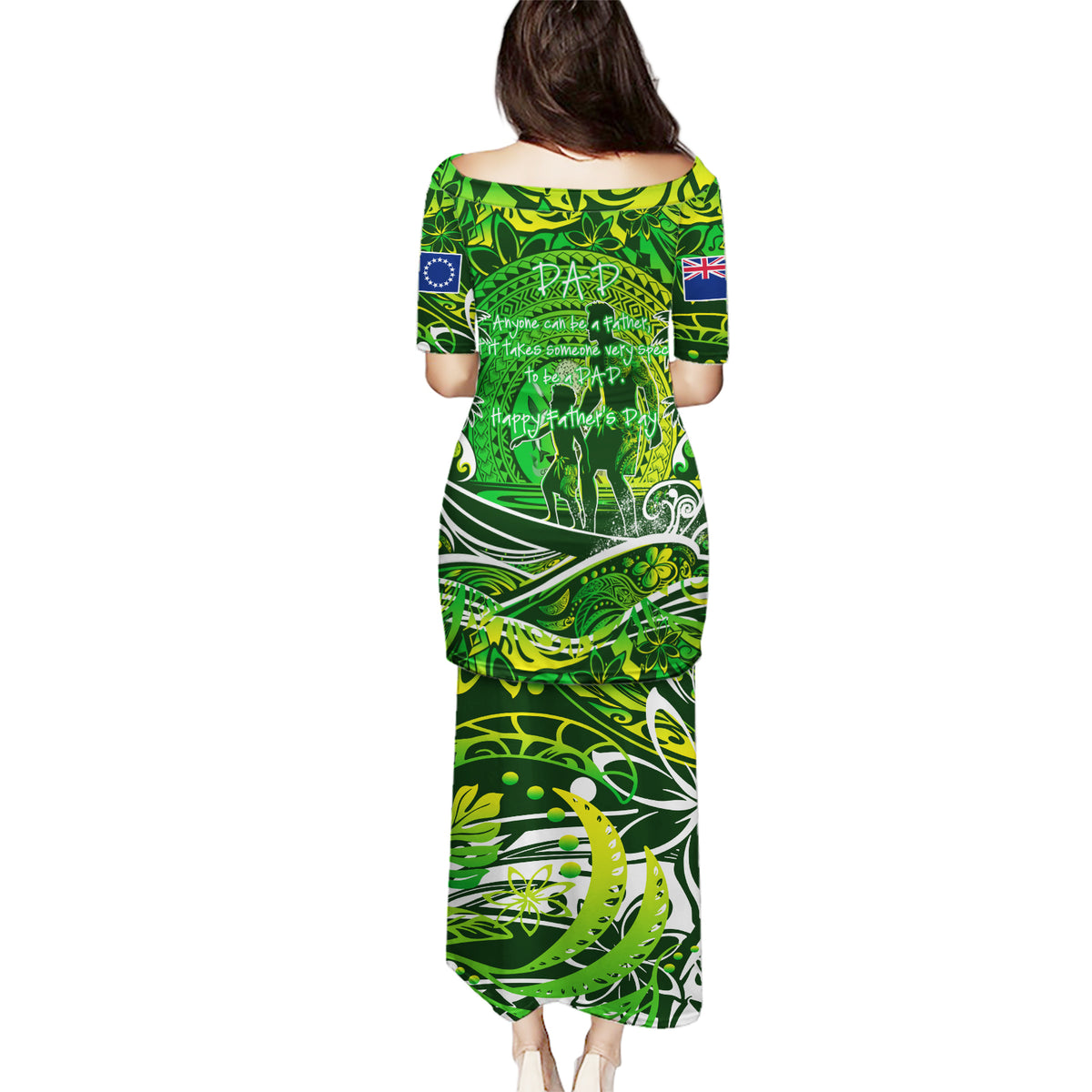 Father's Day Cook Islands Puletasi Special Dad Polynesia Paradise