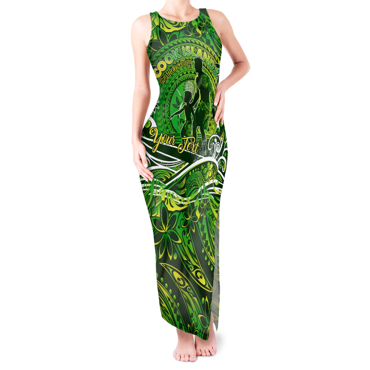 Father's Day Cook Islands Tank Maxi Dress Special Dad Polynesia Paradise