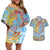 Father's Day Fiji Couples Matching Off Shoulder Short Dress and Hawaiian Shirt Special Dad Polynesia Paradise