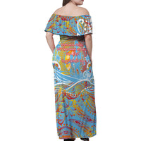 Father's Day Fiji Family Matching Off Shoulder Maxi Dress and Hawaiian Shirt Special Dad Polynesia Paradise