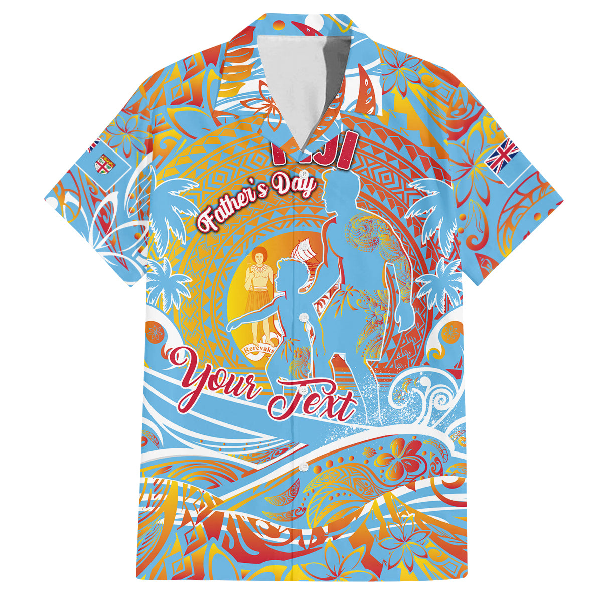 Father's Day Fiji Family Matching Summer Maxi Dress and Hawaiian Shirt Special Dad Polynesia Paradise