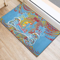 Father's Day Fiji Rubber Doormat Special Dad Polynesia Paradise