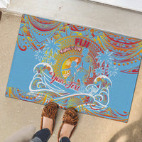 Father's Day Fiji Rubber Doormat Special Dad Polynesia Paradise