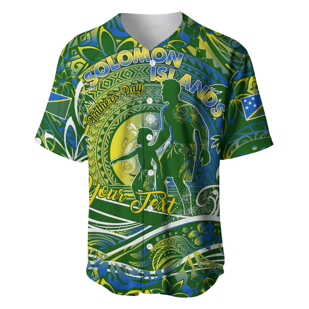 Father's Day Solomon Islands Baseball Jersey Special Dad Polynesia Paradise