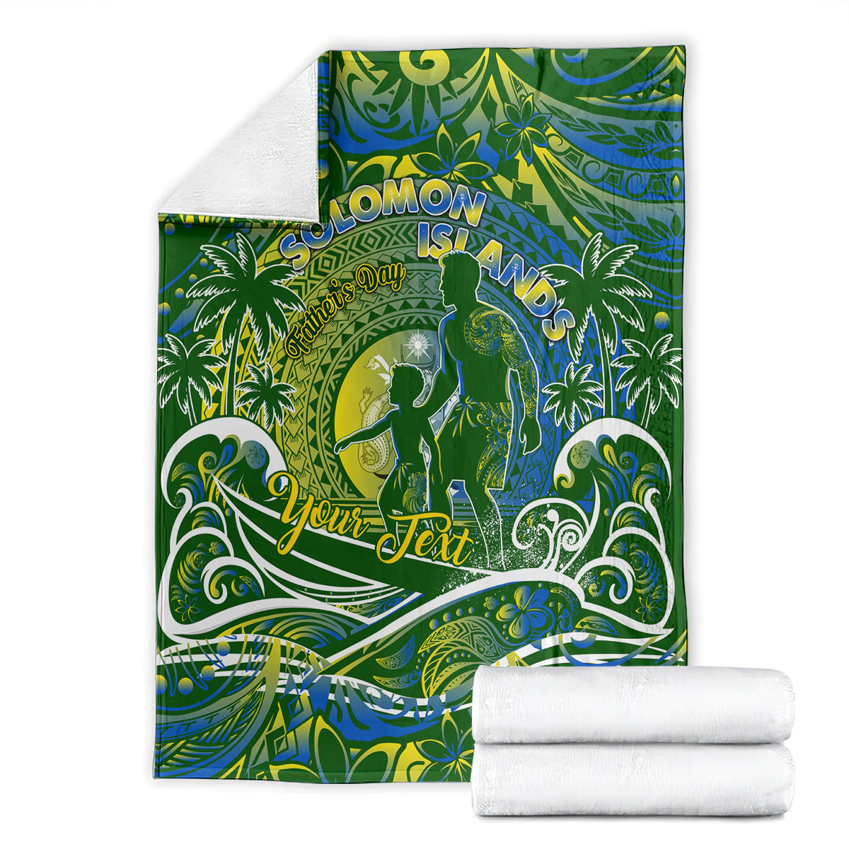 Father's Day Solomon Islands Blanket Special Dad Polynesia Paradise