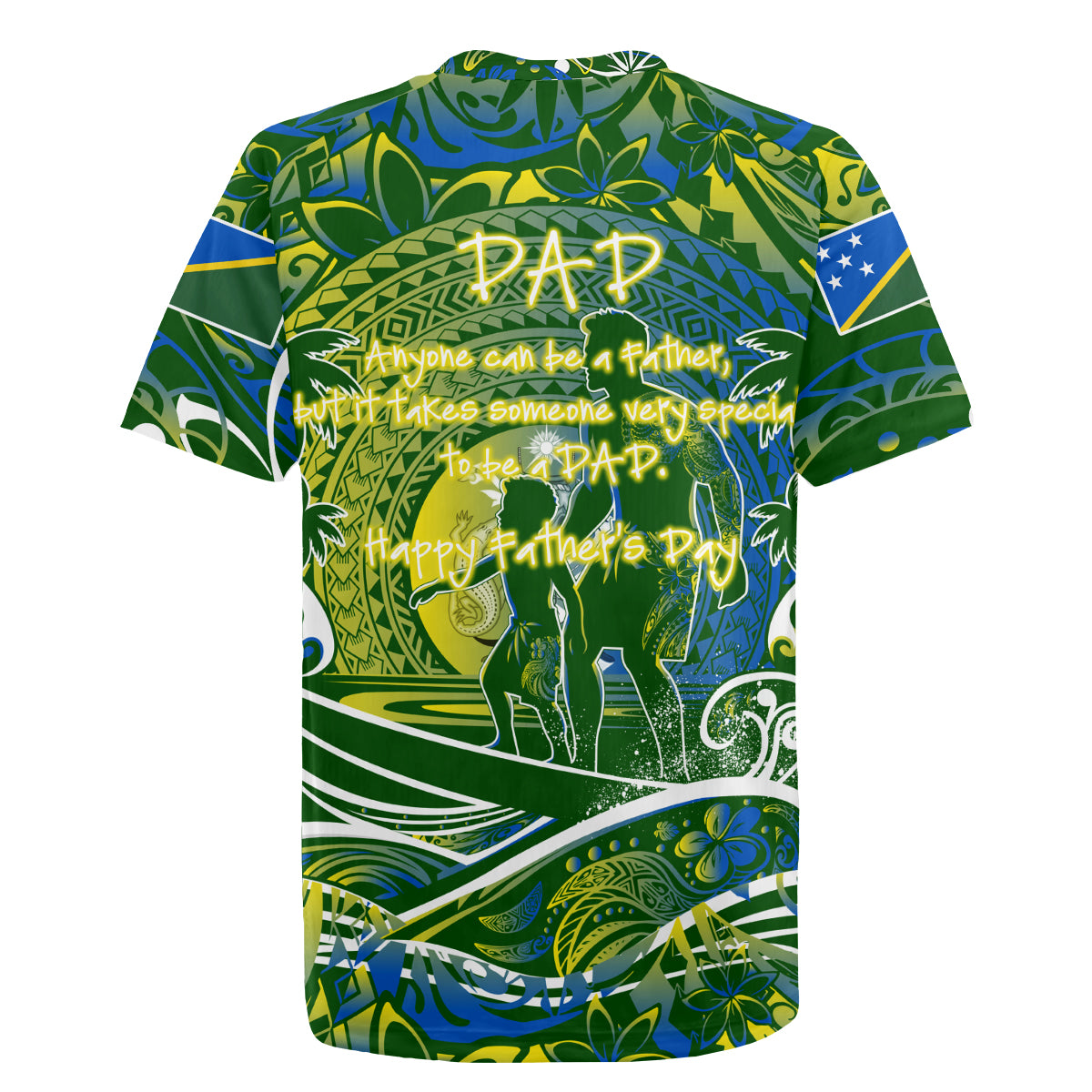 Father's Day Solomon Islands Rugby Jersey Special Dad Polynesia Paradise