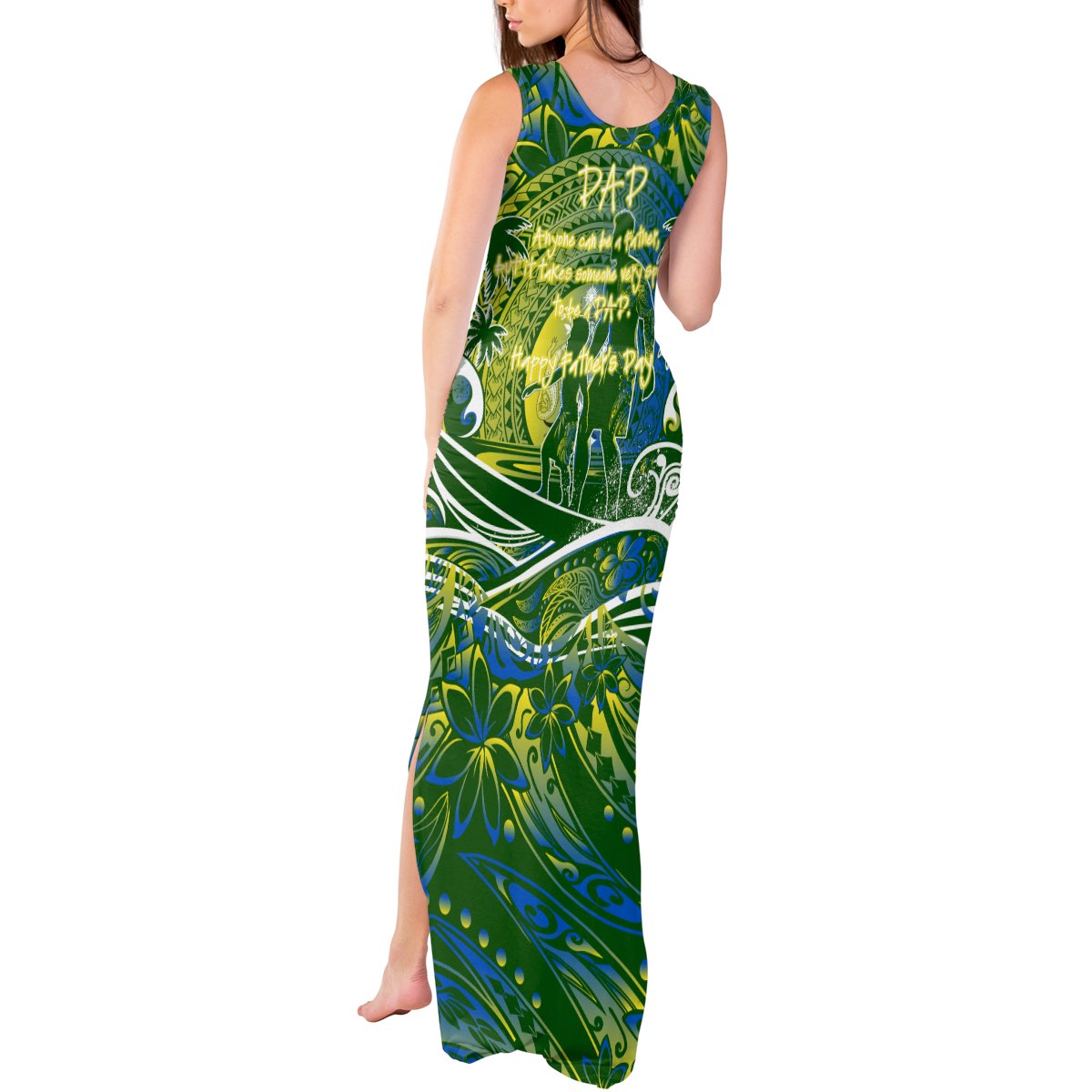 Father's Day Solomon Islands Tank Maxi Dress Special Dad Polynesia Paradise DT02 - Polynesian Pride