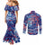 Father's Day Guam Couples Matching Mermaid Dress and Long Sleeve Button Shirt Special Dad Polynesia Paradise
