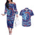 Father's Day Guam Couples Matching Off The Shoulder Long Sleeve Dress and Hawaiian Shirt Special Dad Polynesia Paradise