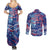 Father's Day Guam Couples Matching Summer Maxi Dress and Long Sleeve Button Shirt Special Dad Polynesia Paradise