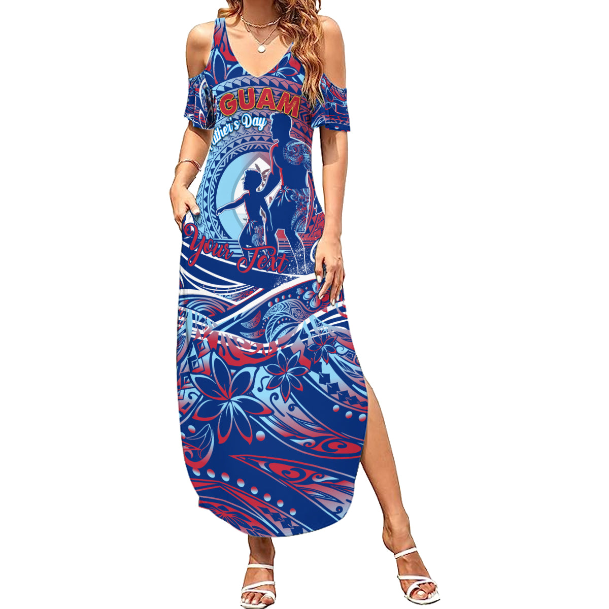 Father's Day Guam Summer Maxi Dress Special Dad Polynesia Paradise