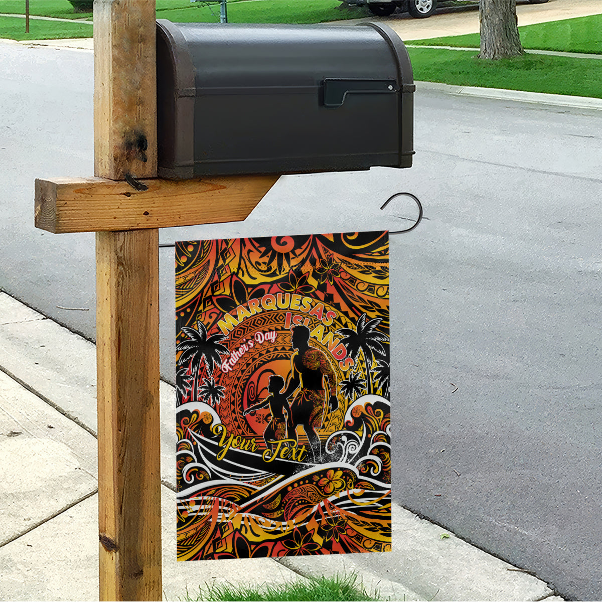 Father's Day Marquesas Islands Garden Flag Special Dad Polynesia Paradise