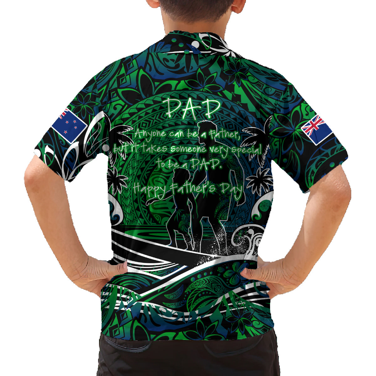 Father's Day New Zealand Family Matching Long Sleeve Bodycon Dress and Hawaiian Shirt Special Dad Polynesia Paradise DT02 - Polynesian Pride
