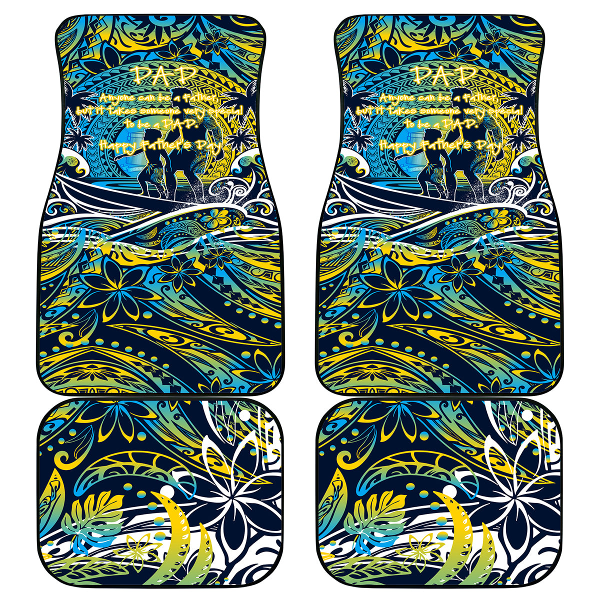 Father's Day Tokelau Car Mats Special Dad Polynesia Paradise DT02 - Polynesian Pride