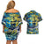 Father's Day Tokelau Couples Matching Off Shoulder Short Dress and Hawaiian Shirt Special Dad Polynesia Paradise