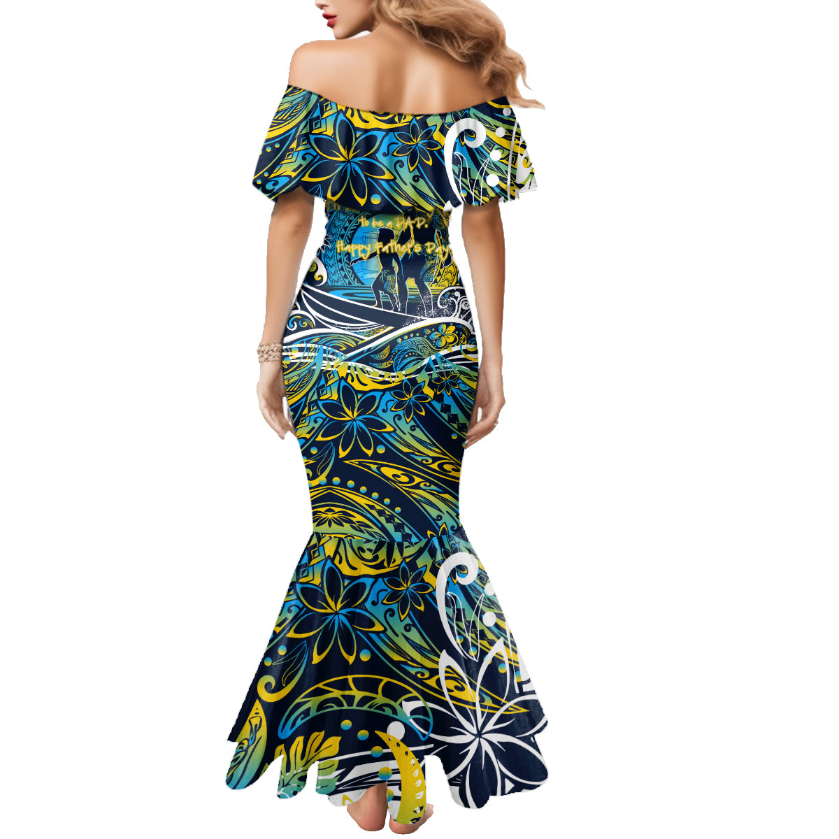 Father's Day Tokelau Family Matching Mermaid Dress and Hawaiian Shirt Special Dad Polynesia Paradise