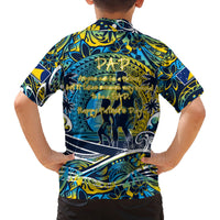 Father's Day Tokelau Family Matching Off The Shoulder Long Sleeve Dress and Hawaiian Shirt Special Dad Polynesia Paradise DT02 - Polynesian Pride