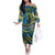 Father's Day Tokelau Off The Shoulder Long Sleeve Dress Special Dad Polynesia Paradise
