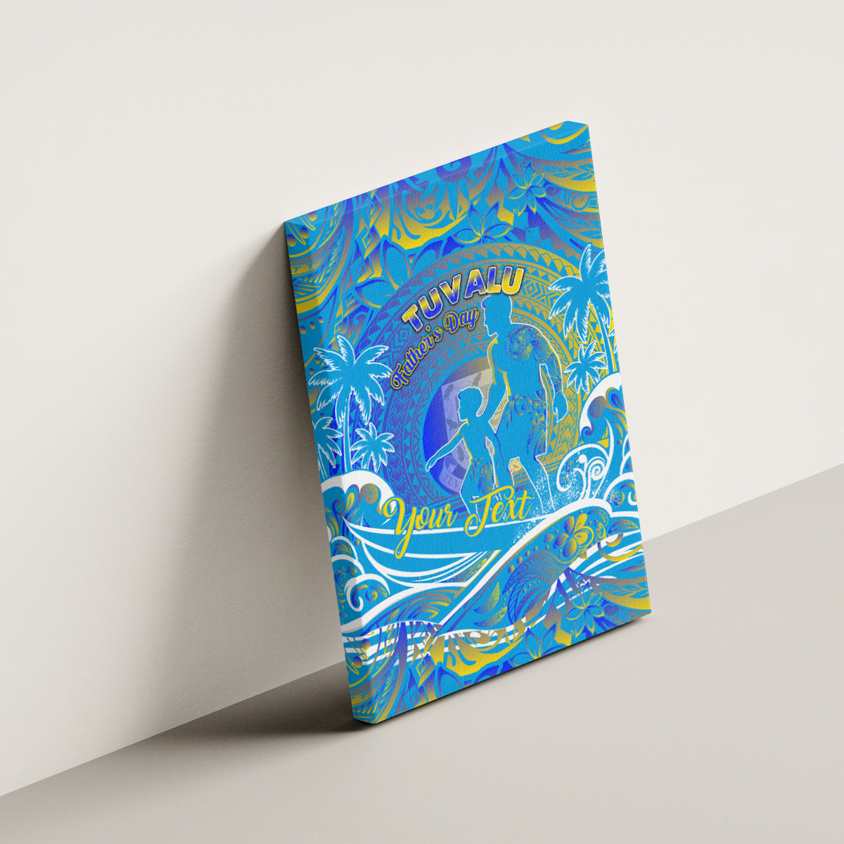 Father's Day Tuvalu Canvas Wall Art Special Dad Polynesia Paradise DT02 - Polynesian Pride