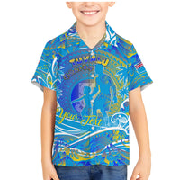 Father's Day Tuvalu Family Matching Mermaid Dress and Hawaiian Shirt Special Dad Polynesia Paradise