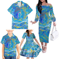 Father's Day Tuvalu Family Matching Off The Shoulder Long Sleeve Dress and Hawaiian Shirt Special Dad Polynesia Paradise DT02 - Polynesian Pride