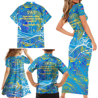 Father's Day Tuvalu Family Matching Short Sleeve Bodycon Dress and Hawaiian Shirt Special Dad Polynesia Paradise DT02 - Polynesian Pride