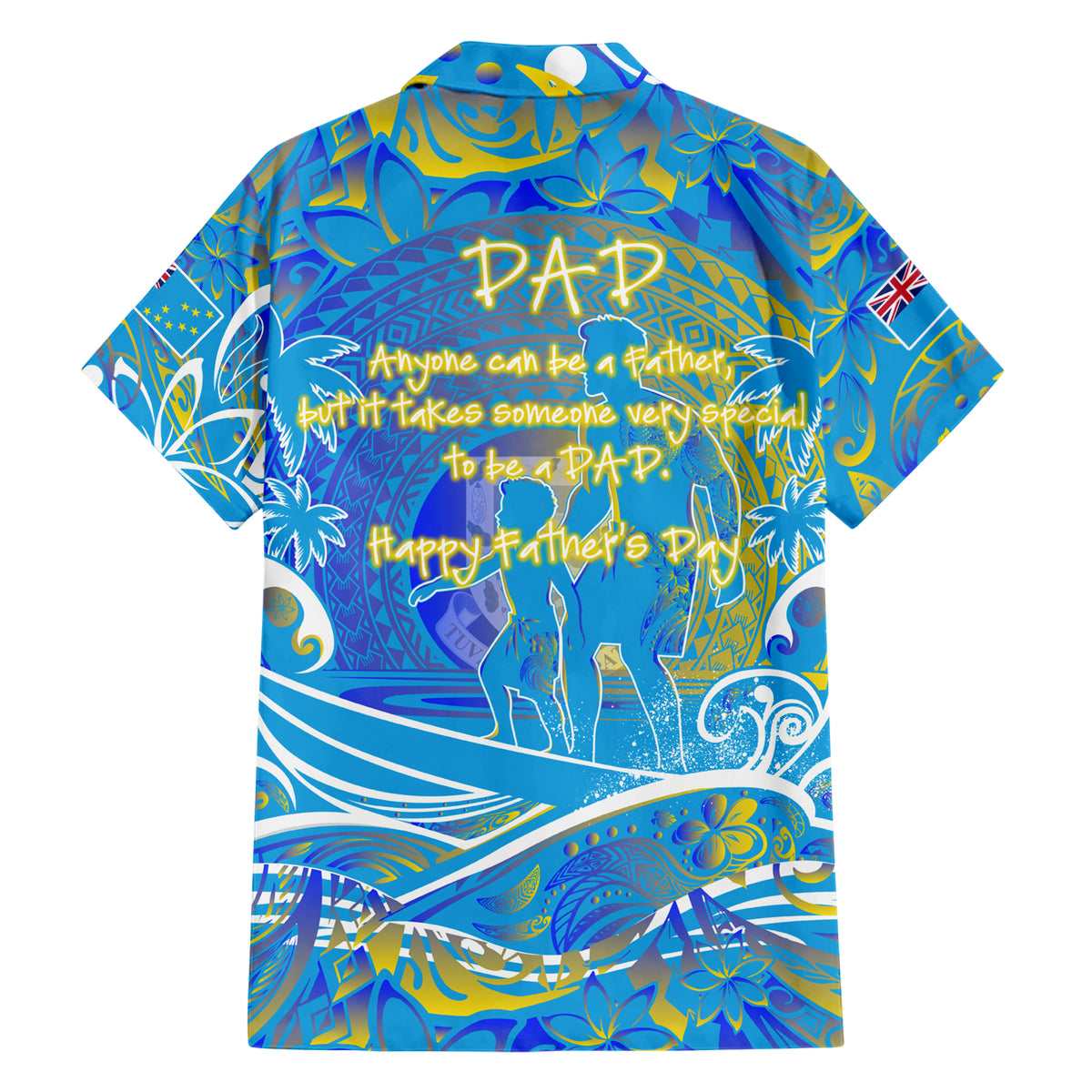 Father's Day Tuvalu Family Matching Short Sleeve Bodycon Dress and Hawaiian Shirt Special Dad Polynesia Paradise DT02 - Polynesian Pride