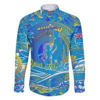 Father's Day Tuvalu Family Matching Summer Maxi Dress and Hawaiian Shirt Special Dad Polynesia Paradise
