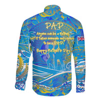 Father's Day Tuvalu Long Sleeve Button Shirt Special Dad Polynesia Paradise DT02 - Polynesian Pride