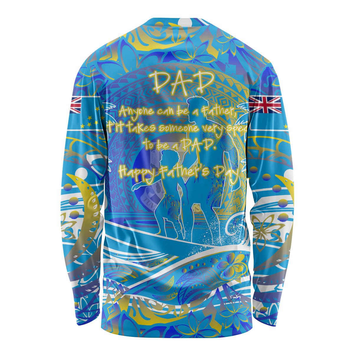 Father's Day Tuvalu Long Sleeve Shirt Special Dad Polynesia Paradise DT02 - Polynesian Pride