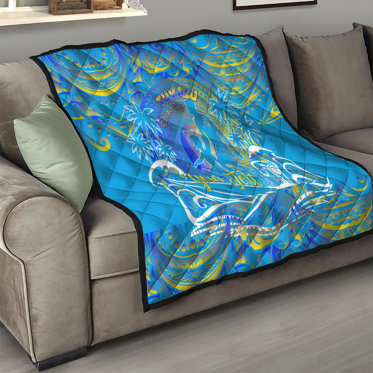 Father's Day Tuvalu Quilt Special Dad Polynesia Paradise DT02 - Polynesian Pride
