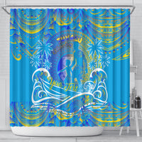 Father's Day Tuvalu Shower Curtain Special Dad Polynesia Paradise DT02 - Polynesian Pride