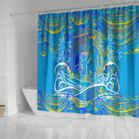 Father's Day Tuvalu Shower Curtain Special Dad Polynesia Paradise DT02 - Polynesian Pride