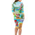 Guam Christmas Long Sleeve Bodycon Dress Santa Claus Beach and Wave DT02 - Polynesian Pride