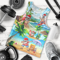 Guam Christmas Men Tank Top Santa Claus Beach and Wave DT02 Art - Polynesian Pride