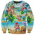 Guam Christmas Sweatshirt Santa Claus Beach and Wave DT02 Unisex Art - Polynesian Pride