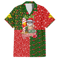 Hawaii Christmas Family Matching Off Shoulder Maxi Dress and Hawaiian Shirt Mele Kalikimaka Kanaka Maoli DT02 Dad's Shirt - Short Sleeve Art - Polynesian Pride